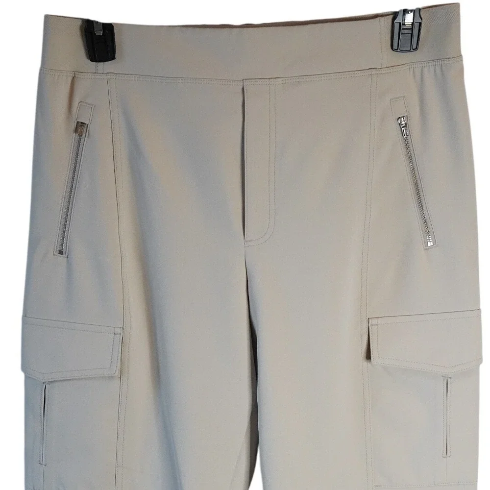 Athleta, Tall Endless High Rise Cargo Pants Zip Pockets Light Khaki Abalone 14T‎ - Picture 3 of 7